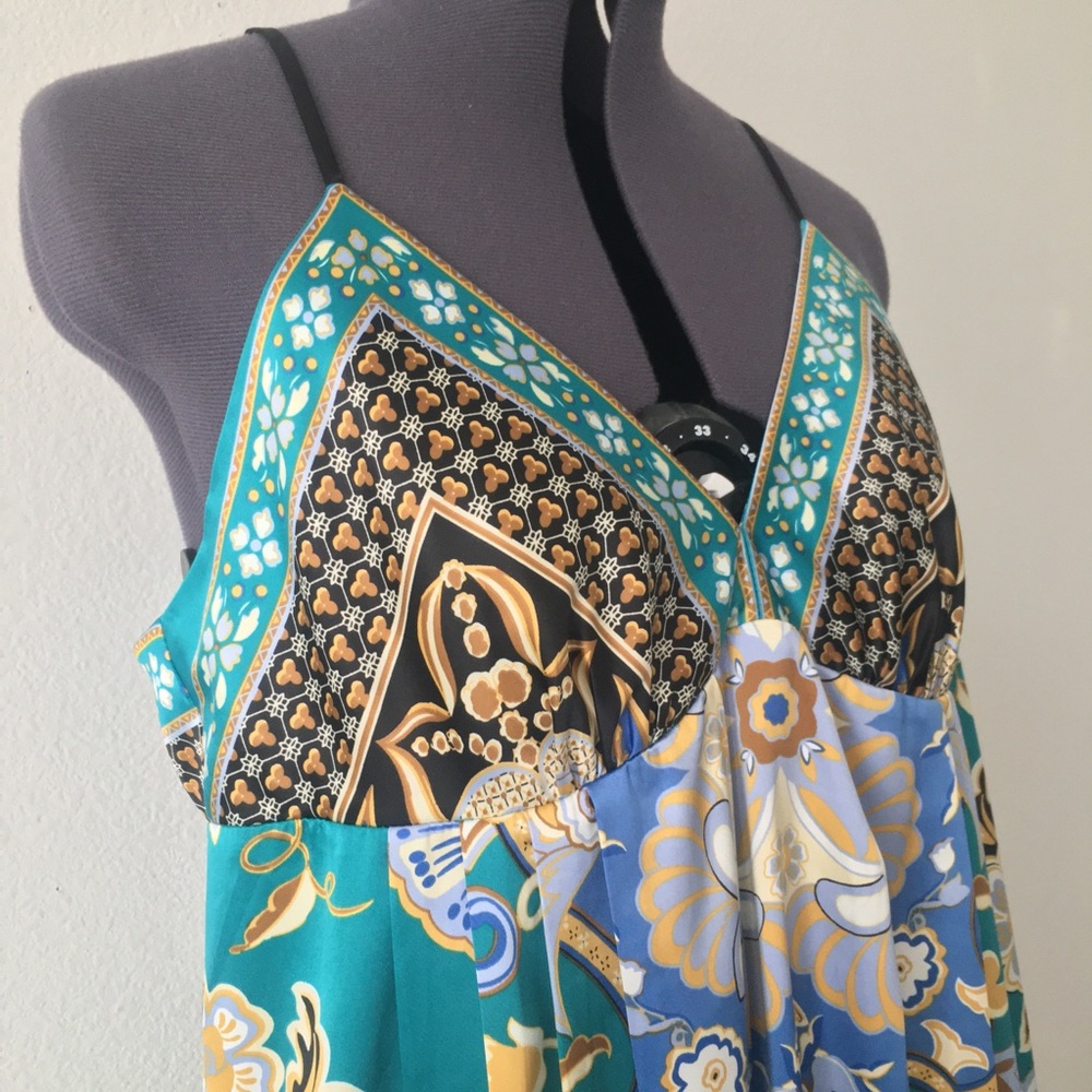 Vintage Art Deco Satin Mini Dress - Picture 5 of 13